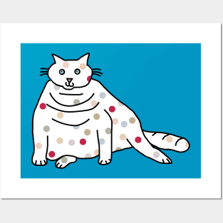 Spotty Chonk Cat in the Magentaverse Posters and Art